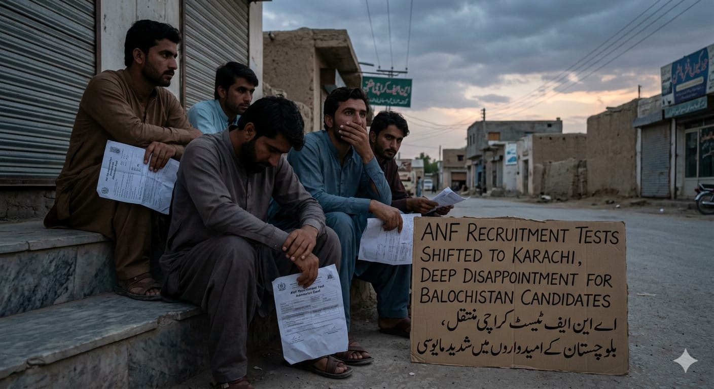 اے این ایف بھرتیوں کے ٹیسٹ کراچی منتقل، بلوچستان کے امیدواروں میں شدید مایوسی
