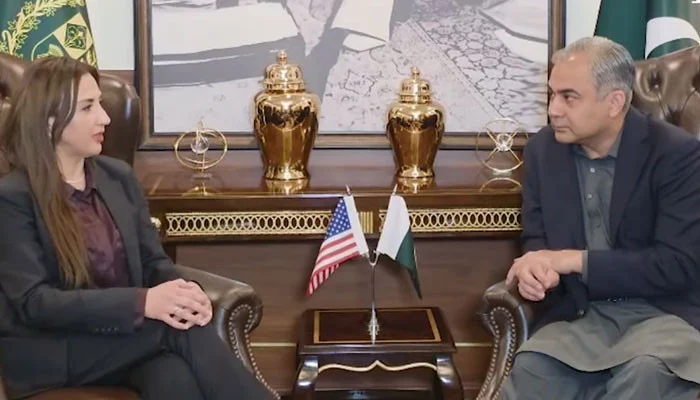 وفاقی وزیر داخلہ محسن نقوی سے امریکی سفیر نیٹلی بیکر کی ملاقات، مشرقِ وسطیٰ کی صورتحال اور سکیورٹی امور پر تبادلہ خیال